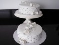 parel bloemen taart